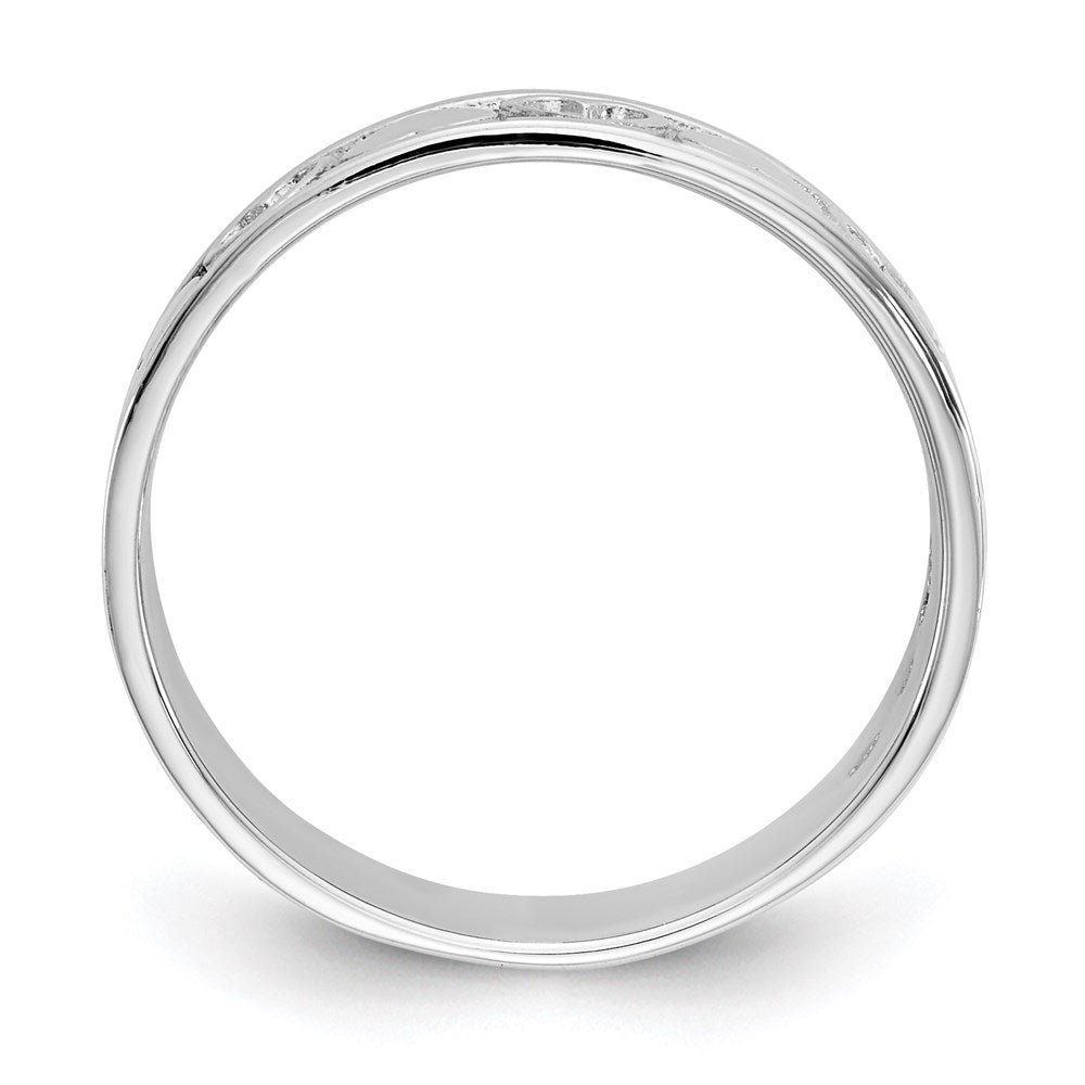 14k White Gold Heart Ring