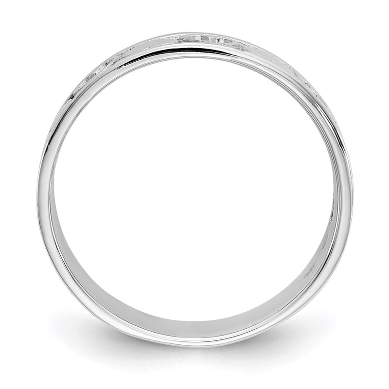 14k White Gold Heart Ring