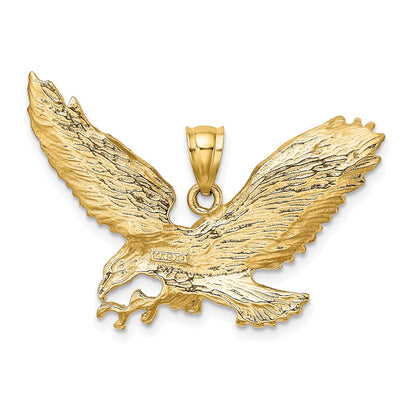 14k Yellow Gold Eagle w/Beak Touching Claws Charm