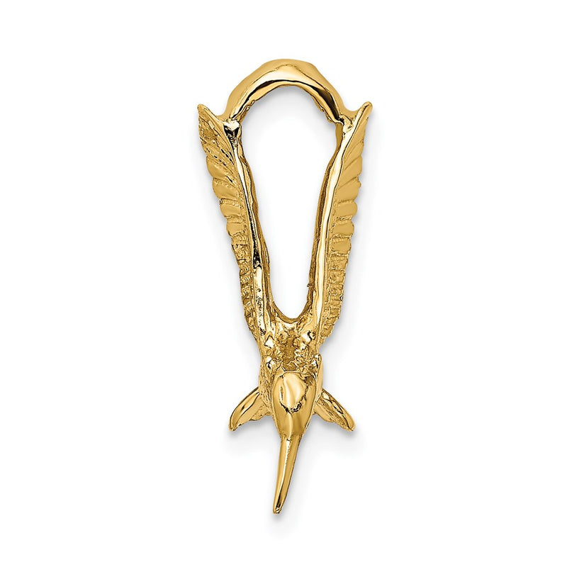 14k Yellow Gold 3-D Hummingbird Charm
