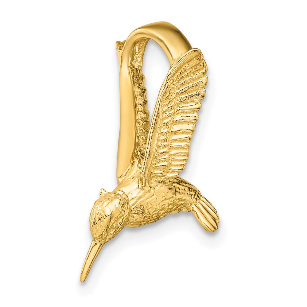 14k Yellow Gold 3-D Hummingbird Charm