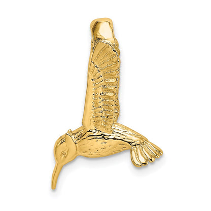14k Yellow Gold 3-D Hummingbird Charm