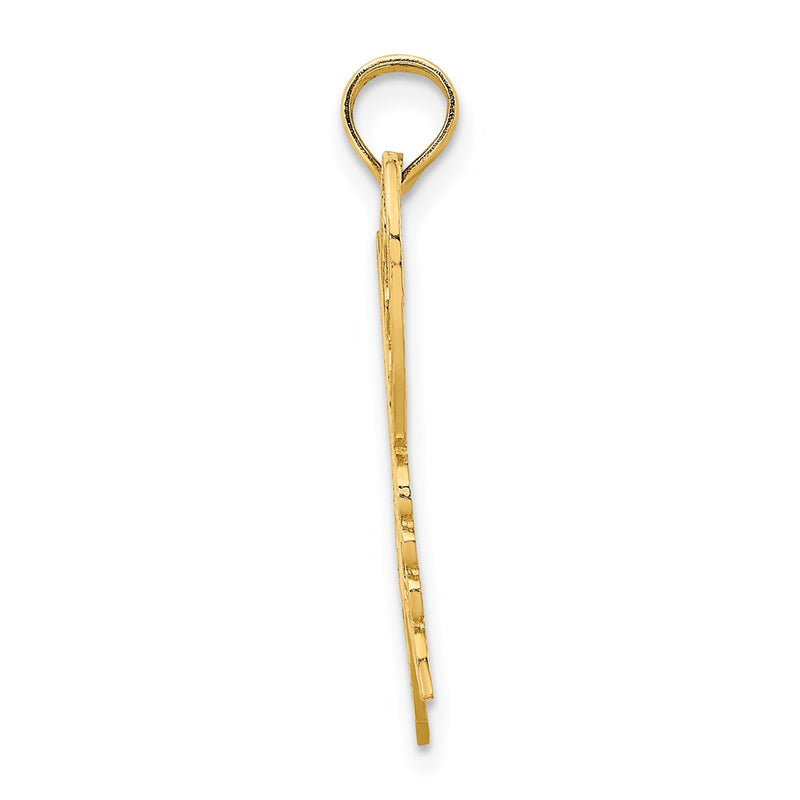 14k Yellow Gold Cut-Out Butterfly Charm