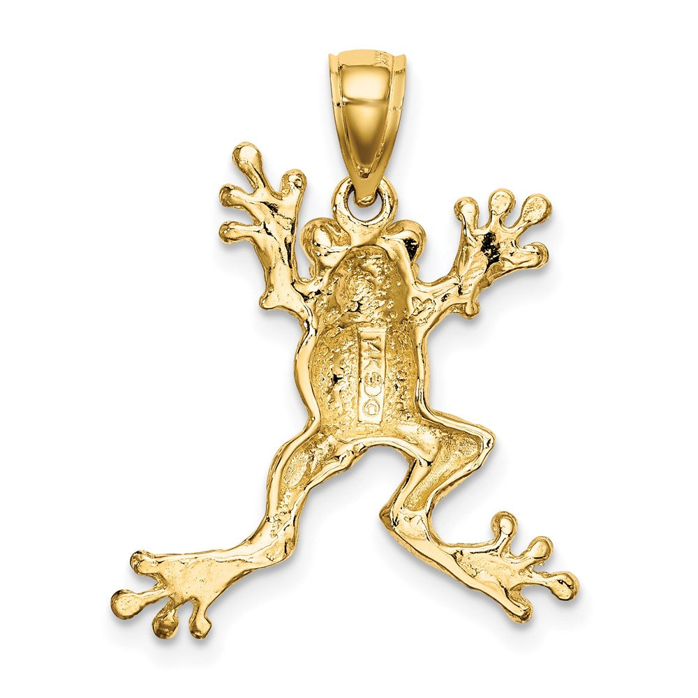 14k Yellow Gold 2-D Frog w/Pot Belly Charm