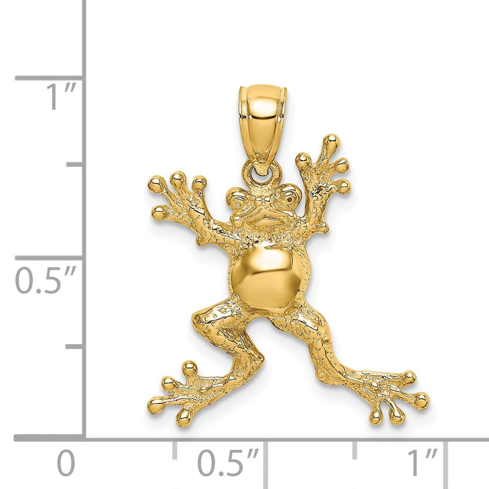 14k Yellow Gold 2-D Frog w/Pot Belly Charm