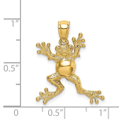 14k Yellow Gold 2-D Frog w/Pot Belly Charm