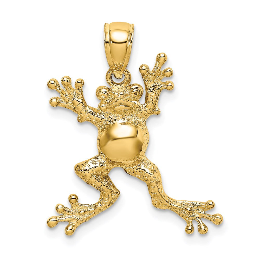 14k Yellow Gold 2-D Frog w/Pot Belly Charm