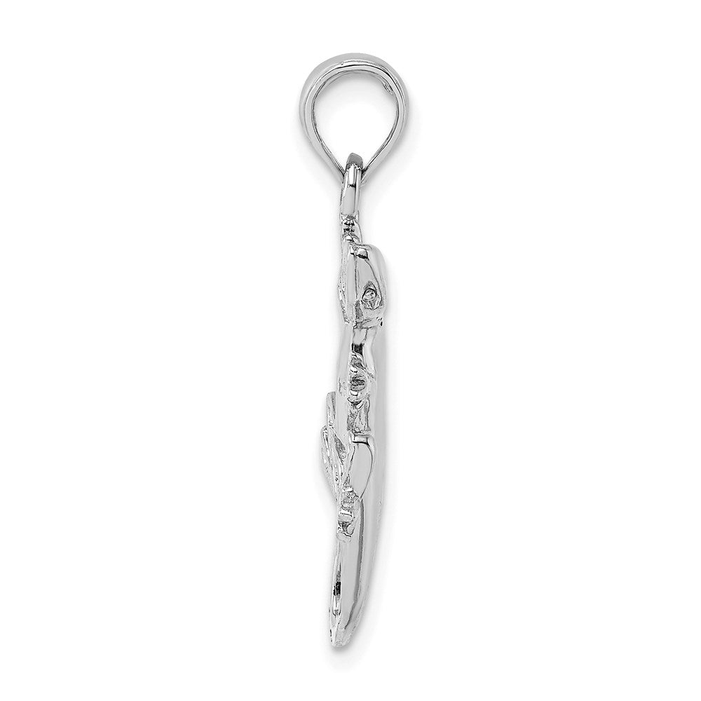14k White Gold Gecko Charm