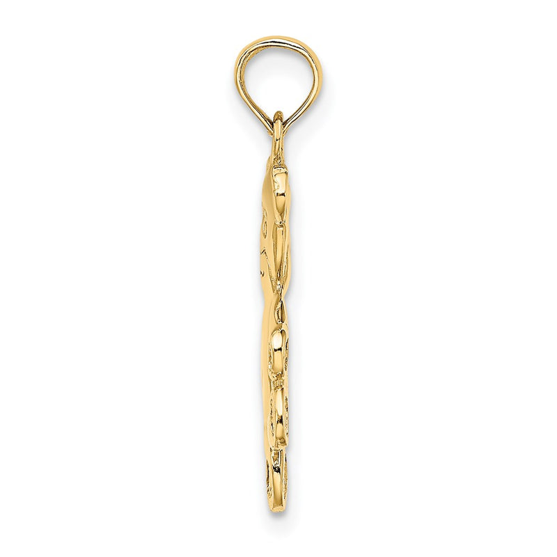 14k Yellow Gold Reversible Teddy Bear Charm