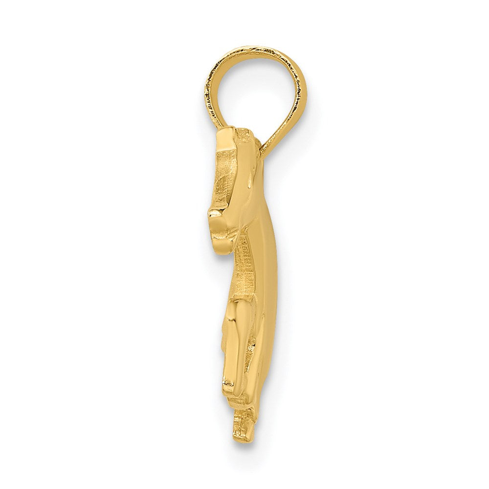 14k Yellow Gold Running Horse Charm