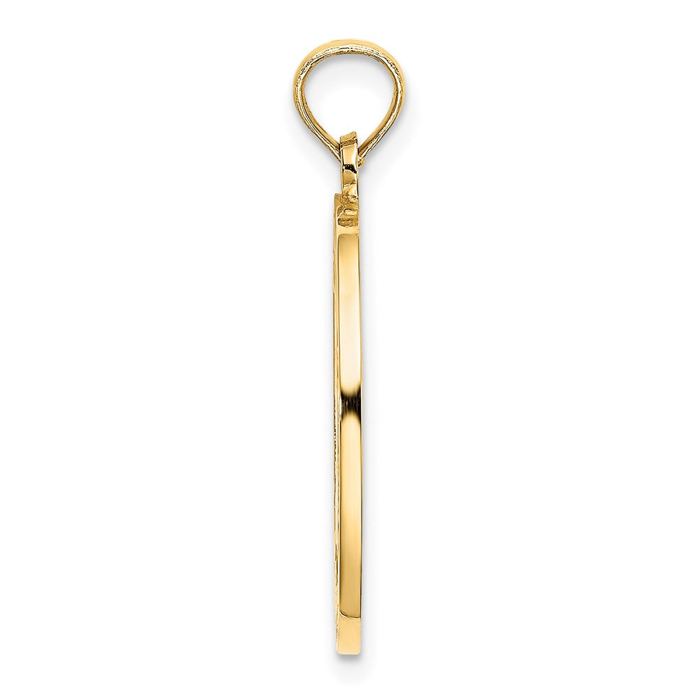 14k Yellow Gold Enameled Reversible CHILDS PRAYER w/Boy Charm