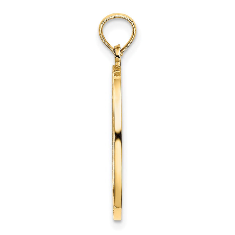 14k Yellow Gold Enameled Reversible CHILDS PRAYER w/Boy Charm