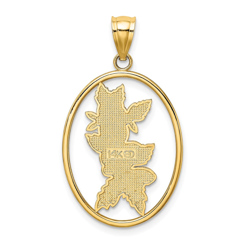 14k Yellow Gold Enamel Bumblebee and Flowers Charm