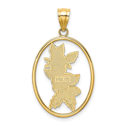 14k Yellow Gold Enamel Bumblebee and Flowers Charm