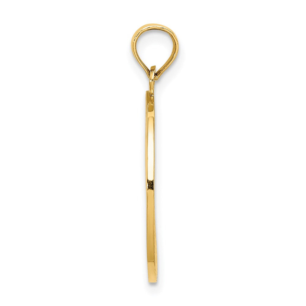 14k Yellow Gold TRAVERSE CITY MI Enamel Cherry Charm