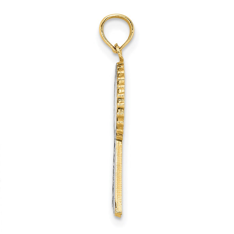 14k Yellow Gold Enamel 1st PLACE Ribbon Charm
