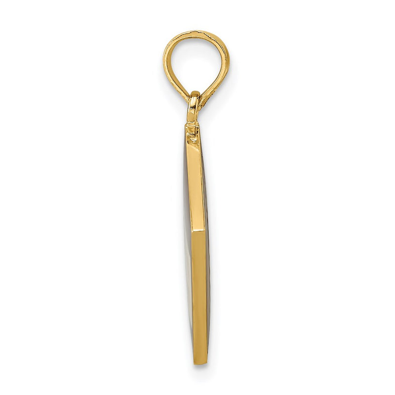 14k Yellow Gold W/ Black Enamel 3-D Cook Book Charm