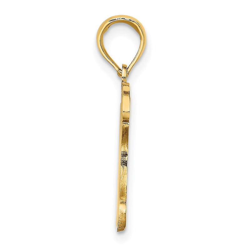 14k Yellow Gold Brown Tan and Black Enamel Turtle Charm