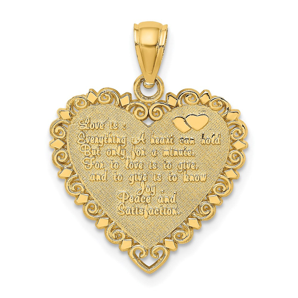 14k Yellow Gold LOVE IS...HEART Charm