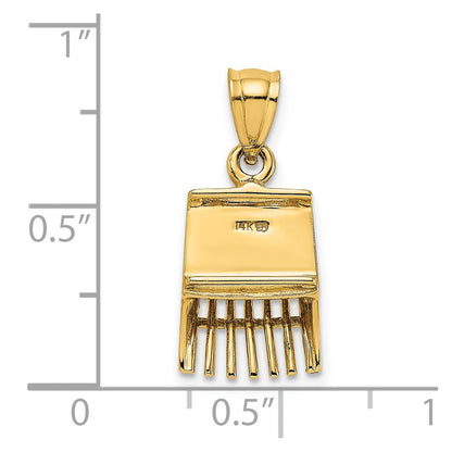 14k Yellow Gold 3D Cranberry Scoop Charm