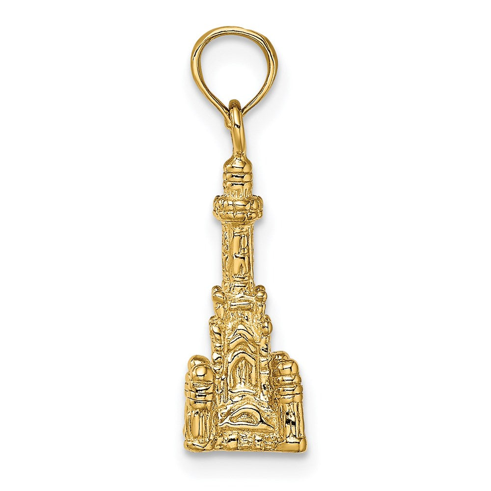 14k Yellow Gold 3D Chicago Water Tower Charm