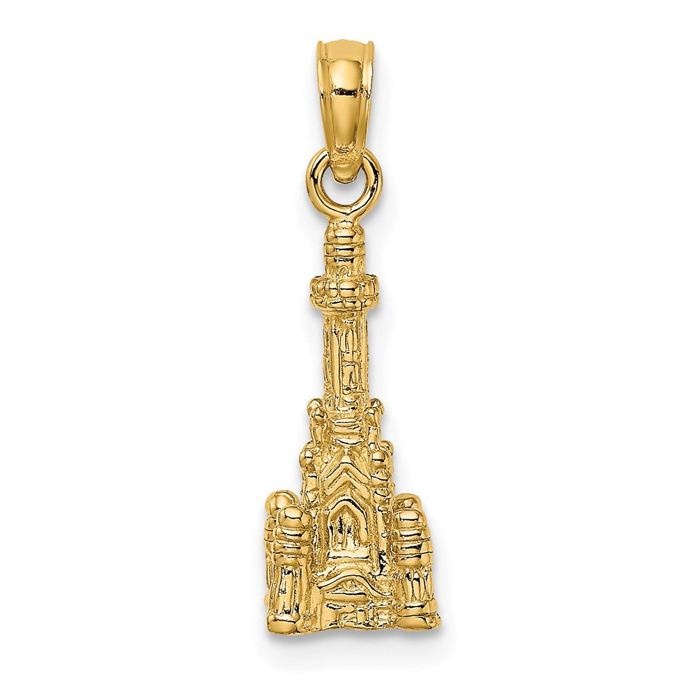 14k Yellow Gold 3D Chicago Water Tower Charm