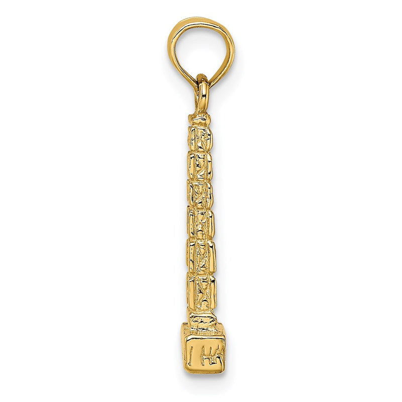 14k Yellow Gold 3D John Hancock Building Chicago Charm