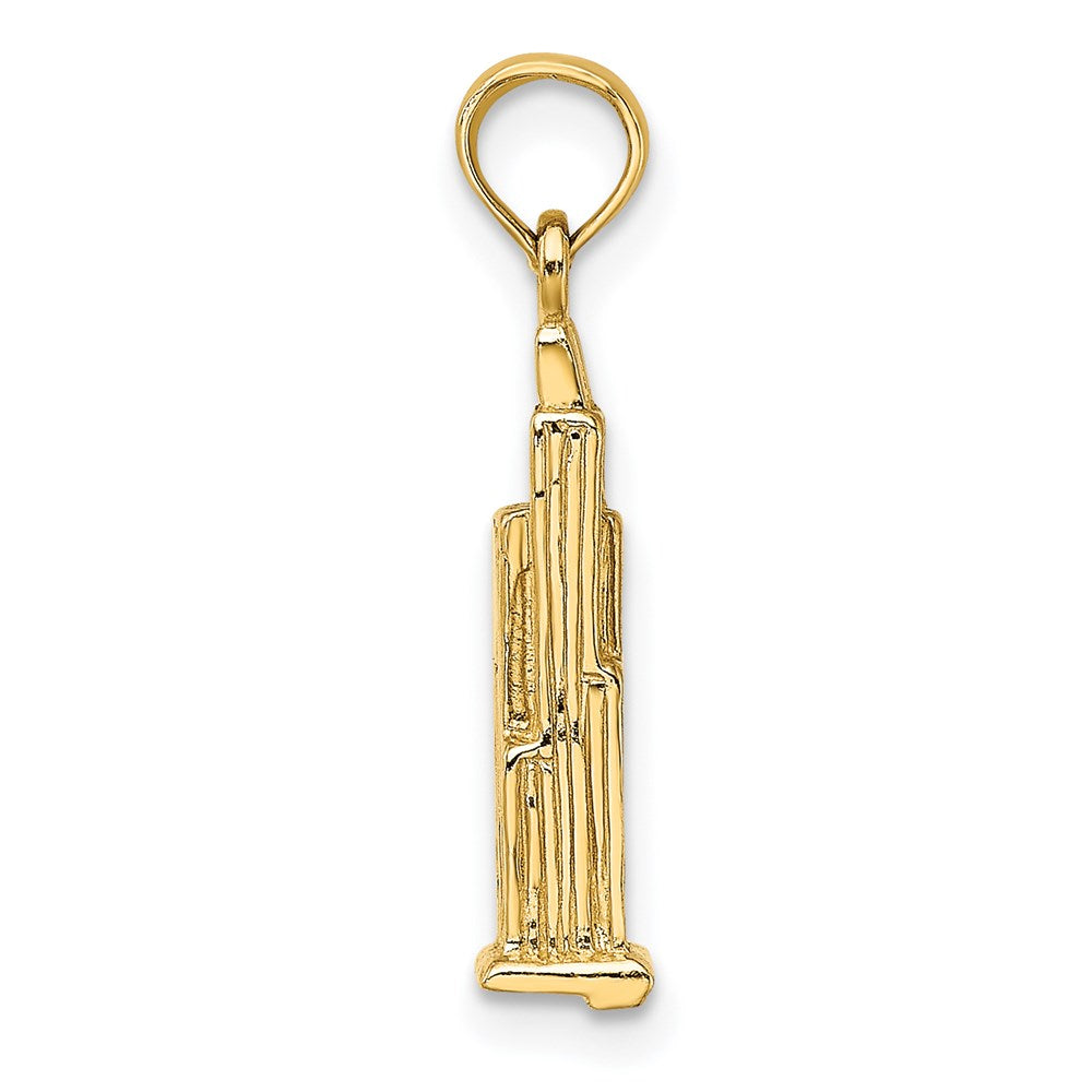 14k Yellow Gold 3D WillisTower (Chicago) Charm
