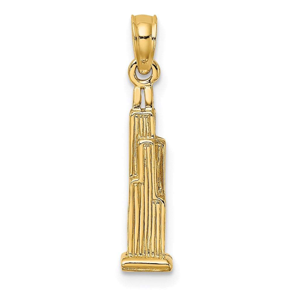 14k Yellow Gold 3D WillisTower (Chicago) Charm