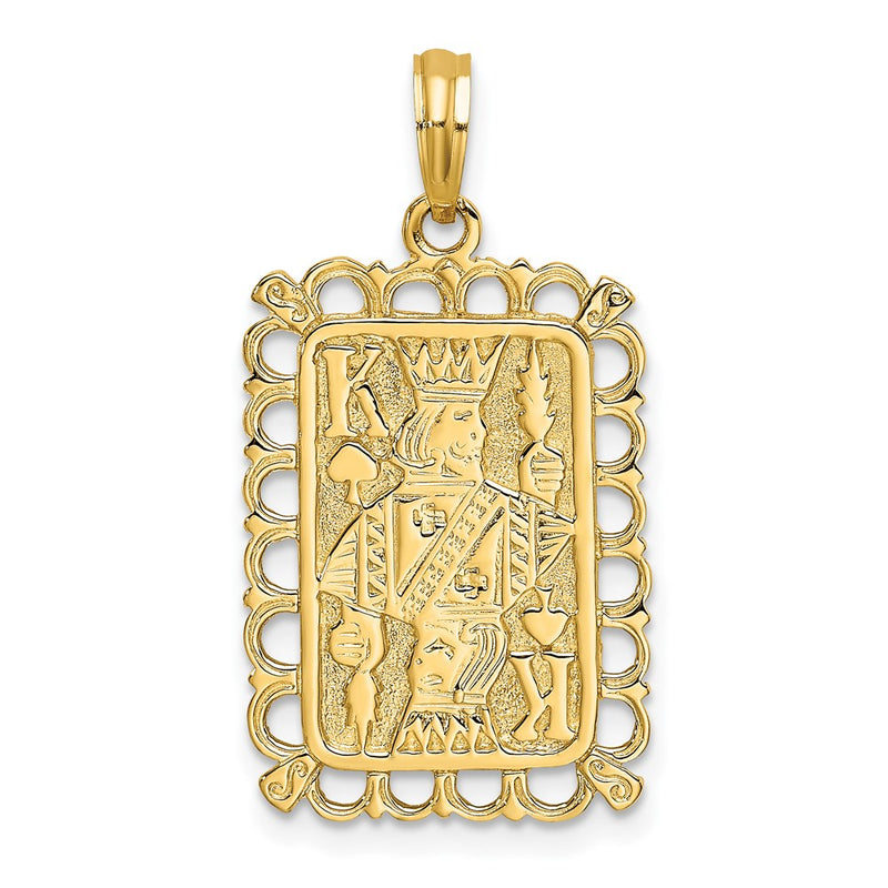 14k Yellow Gold King Playing Card Charm