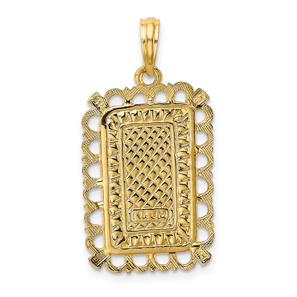 14k Yellow Gold Hearts w/ Ace Playing Cards Charm