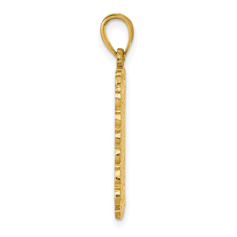 14k Yellow Gold Jack of Hearts Pendant