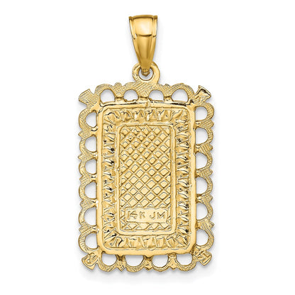14k Yellow Gold Jack of Hearts Pendant