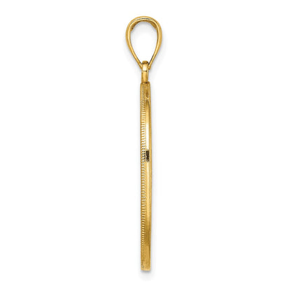 14k Yellow Gold Tree of Life Celtic Knot in Oval Frame Pendant