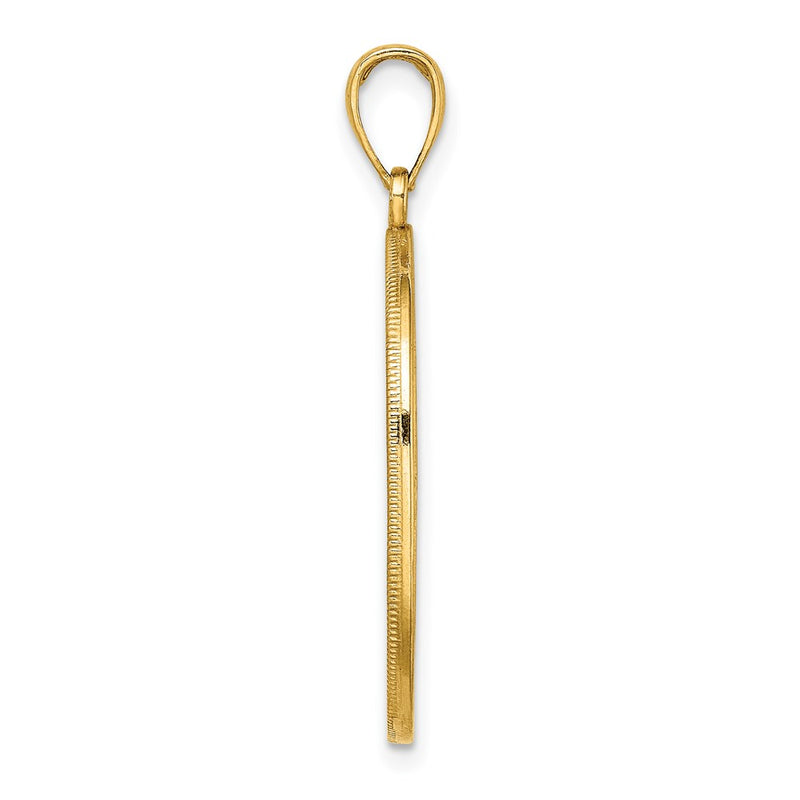 14k Yellow Gold Tree of Life Celtic Knot in Oval Frame Pendant