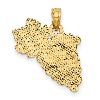 14k Yellow Gold Bunch Of Grapes Charm
