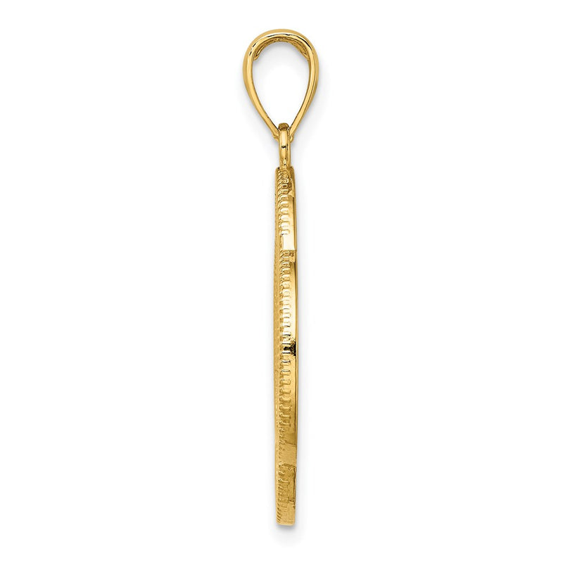 14k Yellow Gold Large Celtic Eternity Knot Circle Charm