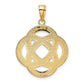 14k Yellow Gold Large Celtic Eternity Knot Circle Charm