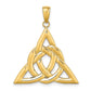 14k Yellow Gold Polished Large Celtic Trinity Knot Charm