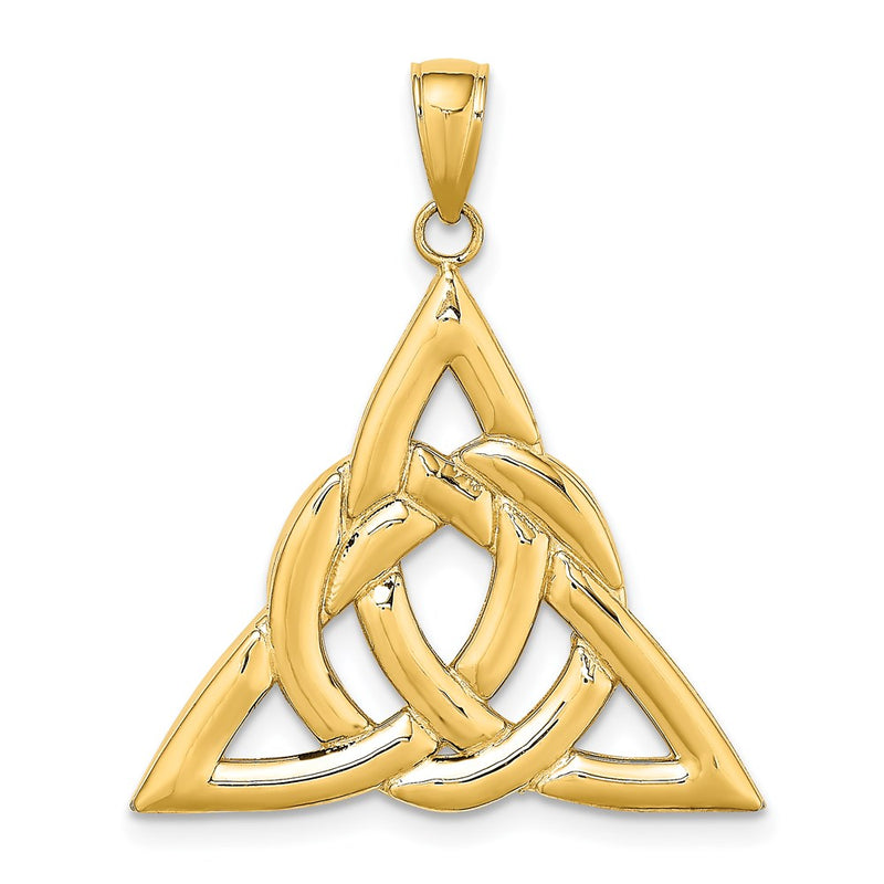 14k Yellow Gold Polished Large Celtic Trinity Knot Charm