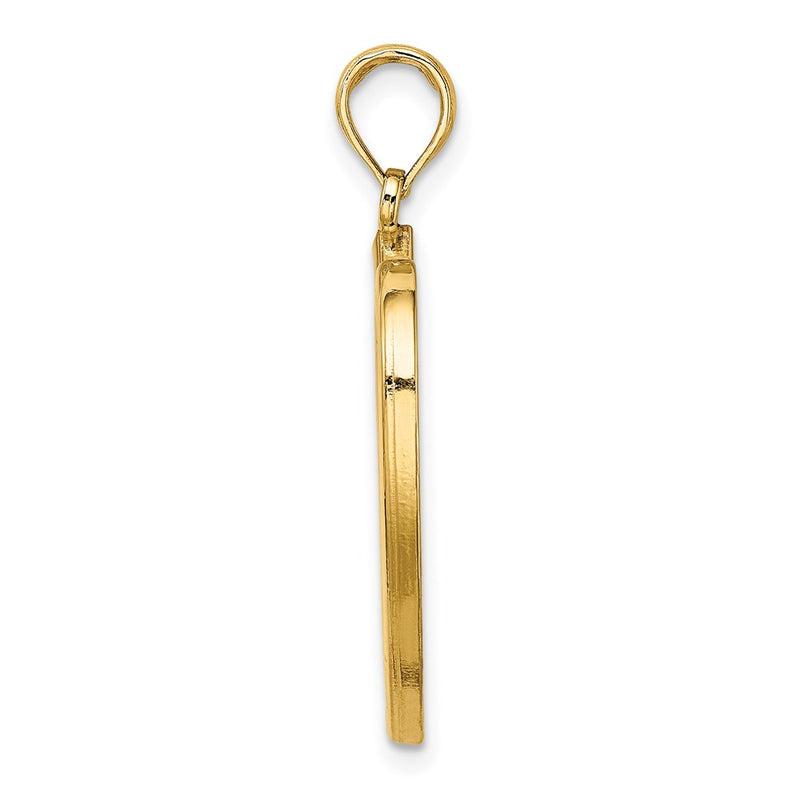14k Yellow Gold Large Celtic Knot Heart Charm