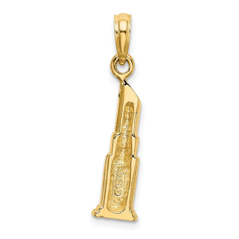 14k Yellow Gold 2-D Polished Lipstick Tube Charm
