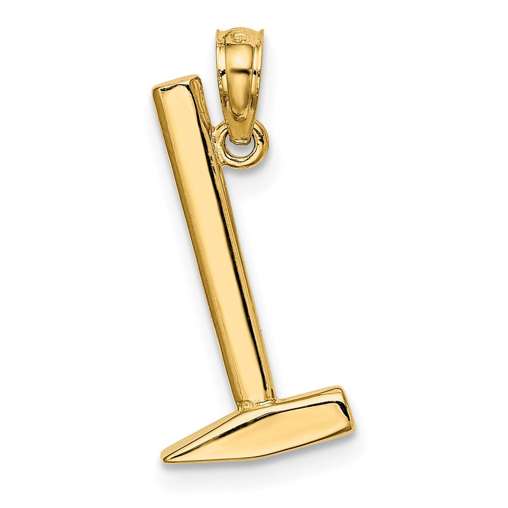 14k Yellow Gold 3-D Hammer Charm