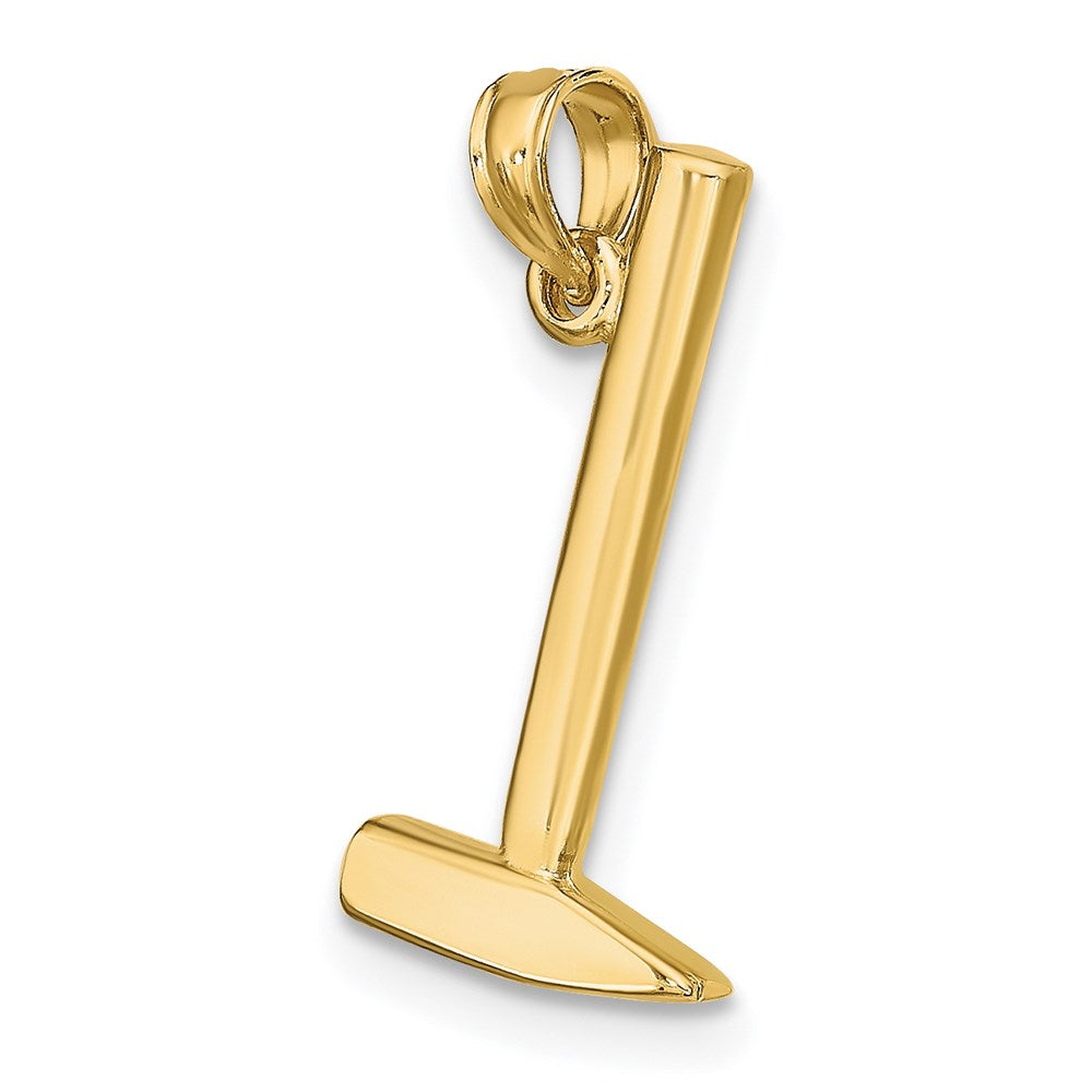 14k Yellow Gold 3-D Hammer Charm
