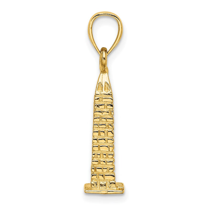 14k Yellow Gold 3D Washington Monument Charm