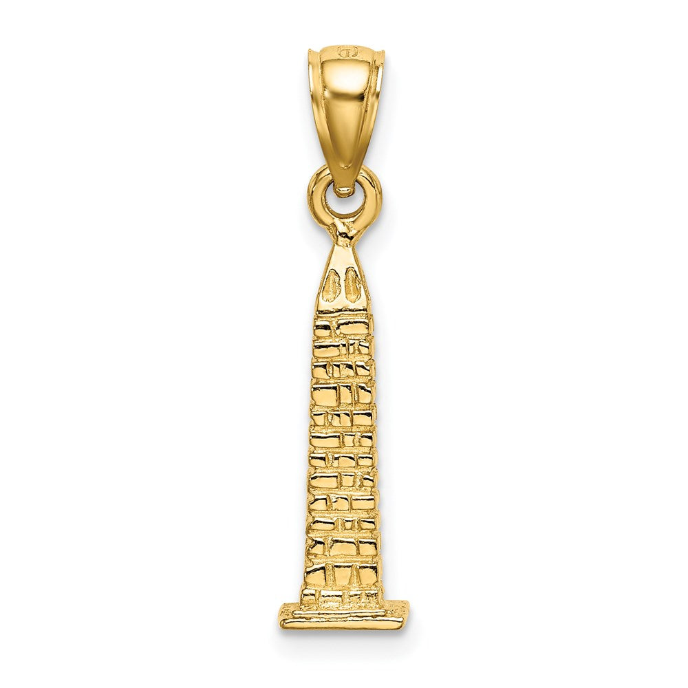 14k Yellow Gold 3D Washington Monument Charm