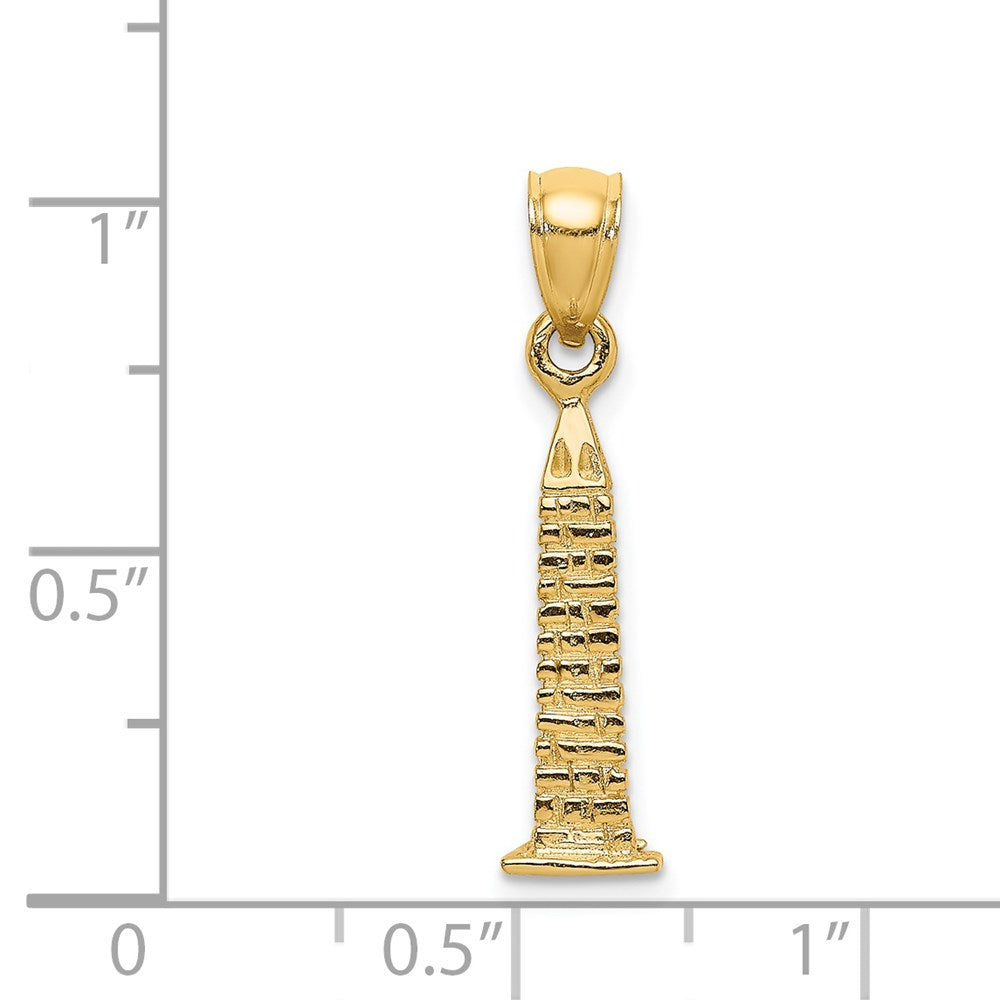 14k Yellow Gold 3D Washington Monument Charm