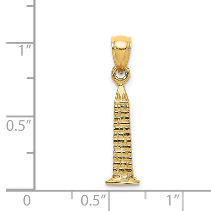 14k Yellow Gold 3D Washington Monument Charm