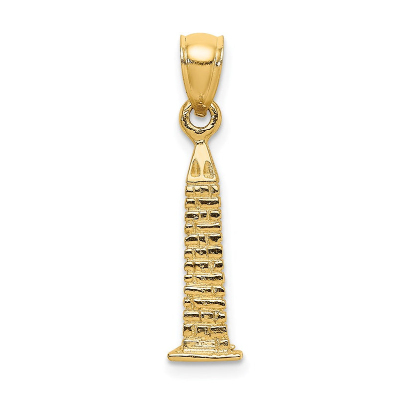 14k Yellow Gold 3D Washington Monument Charm