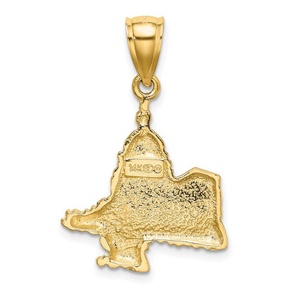 14k Yellow Gold WASHINGTON D.C. Capital Building Profile Charm